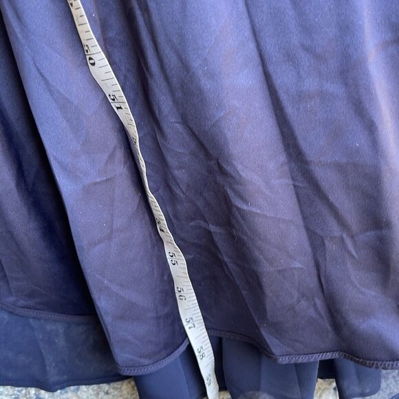 Eliza J Navy Blue Embellished High/Low Chiffon Dress Size 10 $188 - Picture 11 of 14